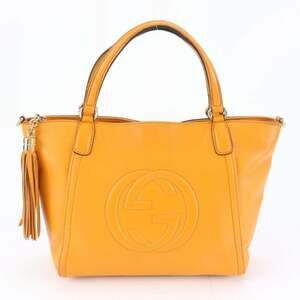 Gucci Soho Tassel 369176 Leather Handbag Tote Bag Brand Women's